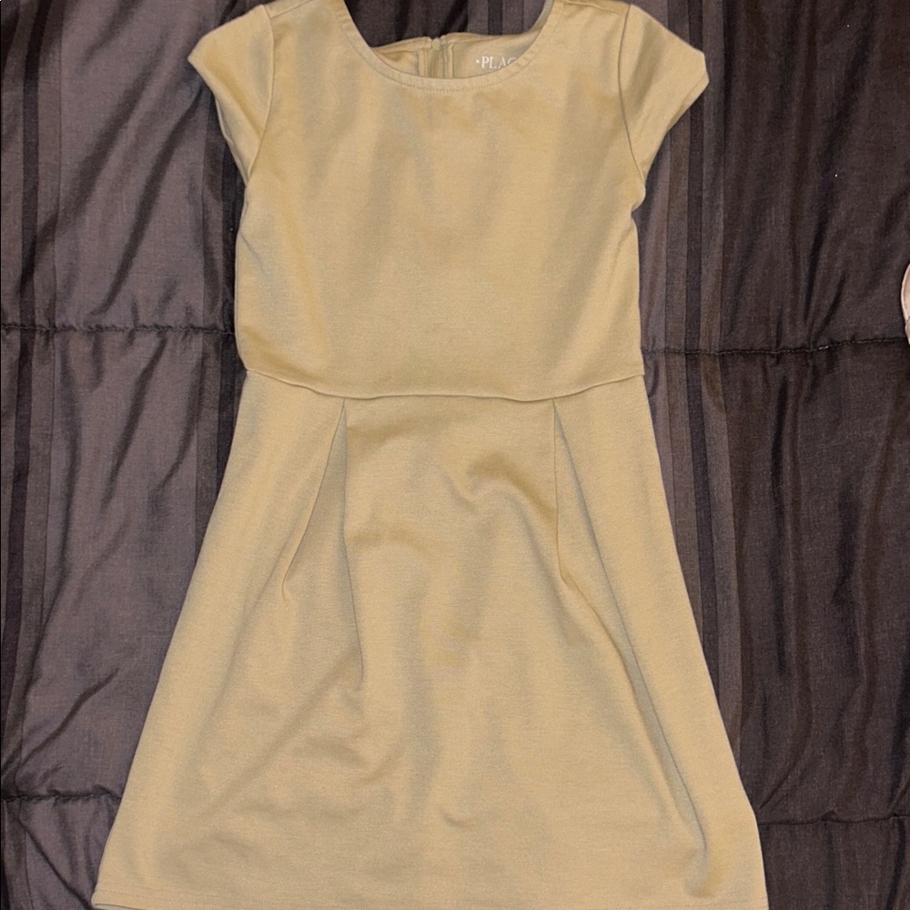 The Children's Place Tan Cap Sleeve Mini Dress